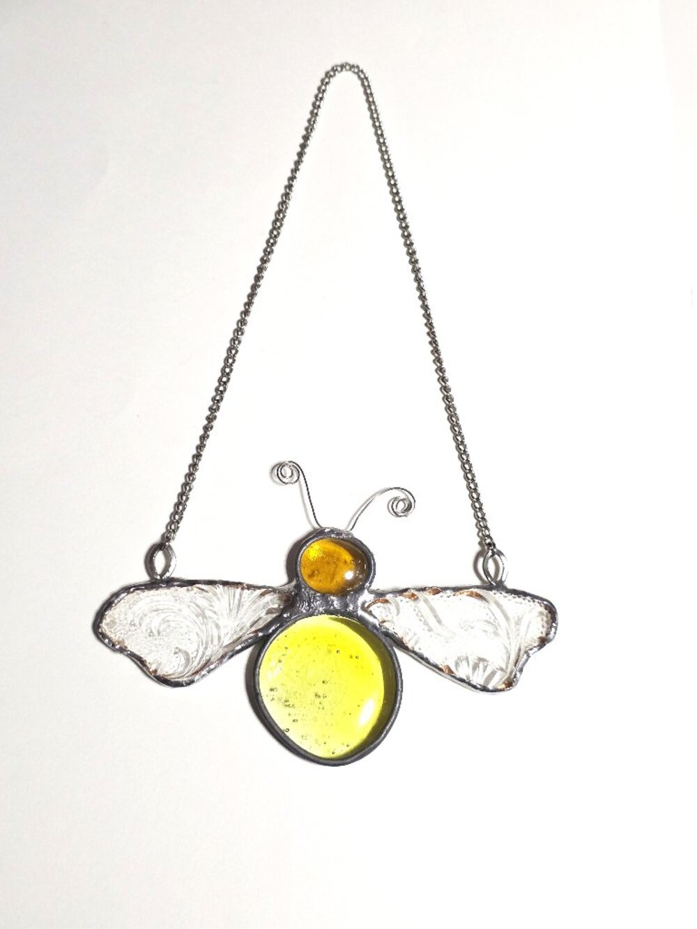 Bee stained glass suncatcher